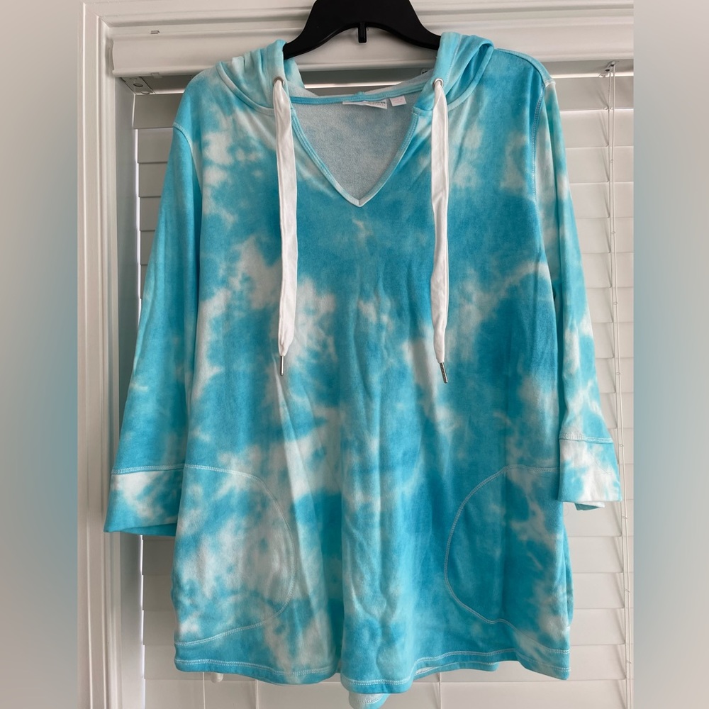 Belle Beach Summer Soft French Terry Hoodie size L